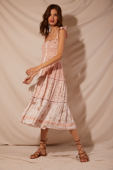 Midi Dress Triny Pink St. Tropez Viscose - Dress