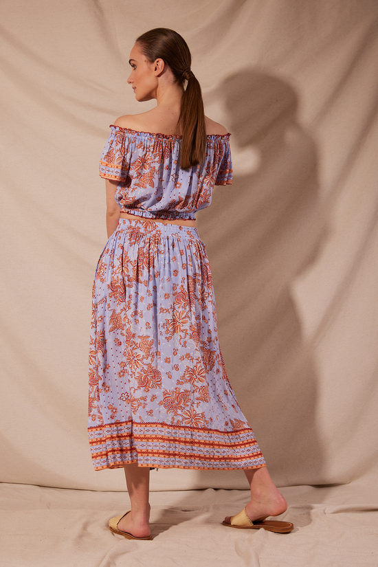 Midi Skirt Reine Sky Grenade Viscose