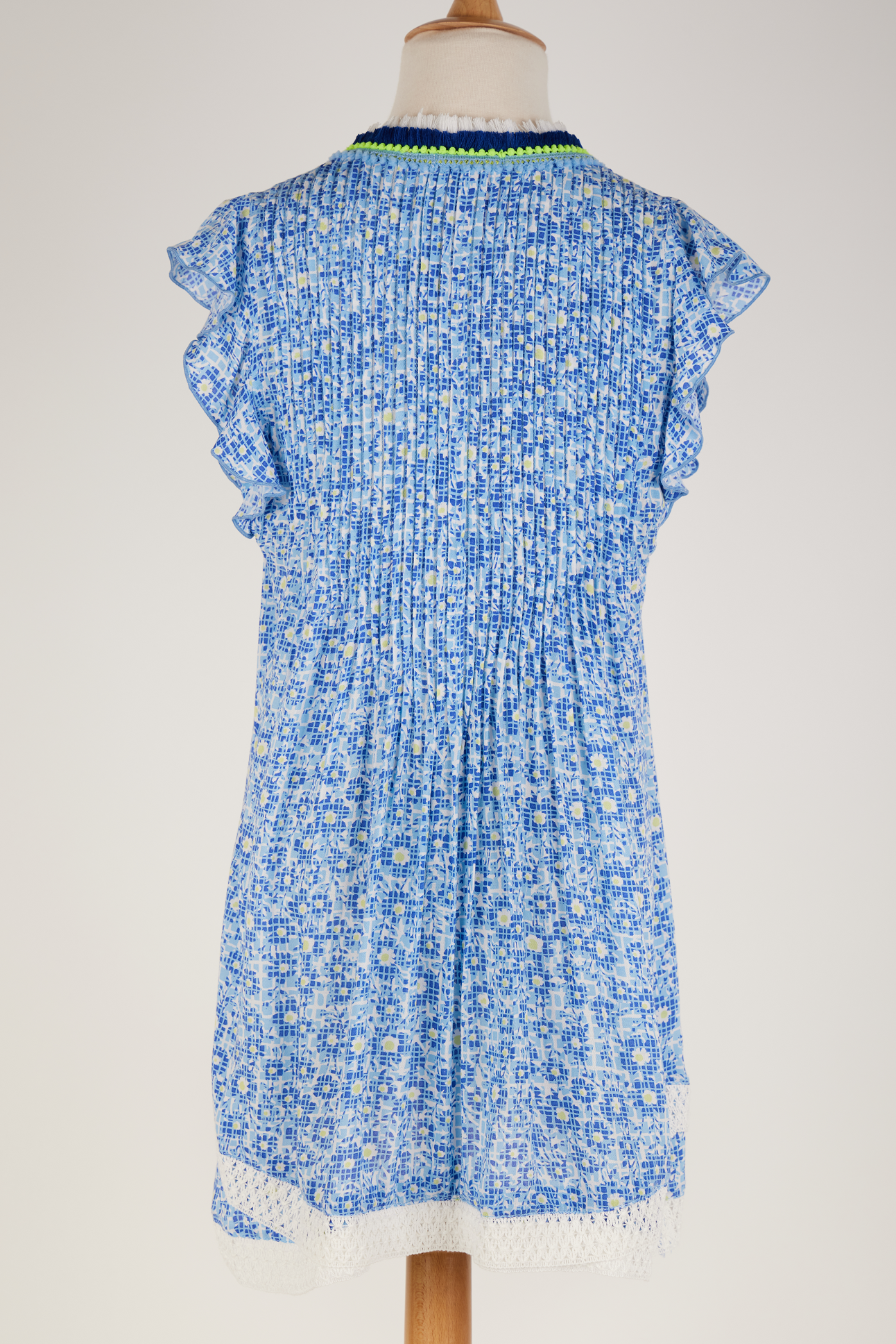 Load image into Gallery viewer, Mini Dress Sasha V Kids Blue Je T’aime Viscose - Girls Dress
