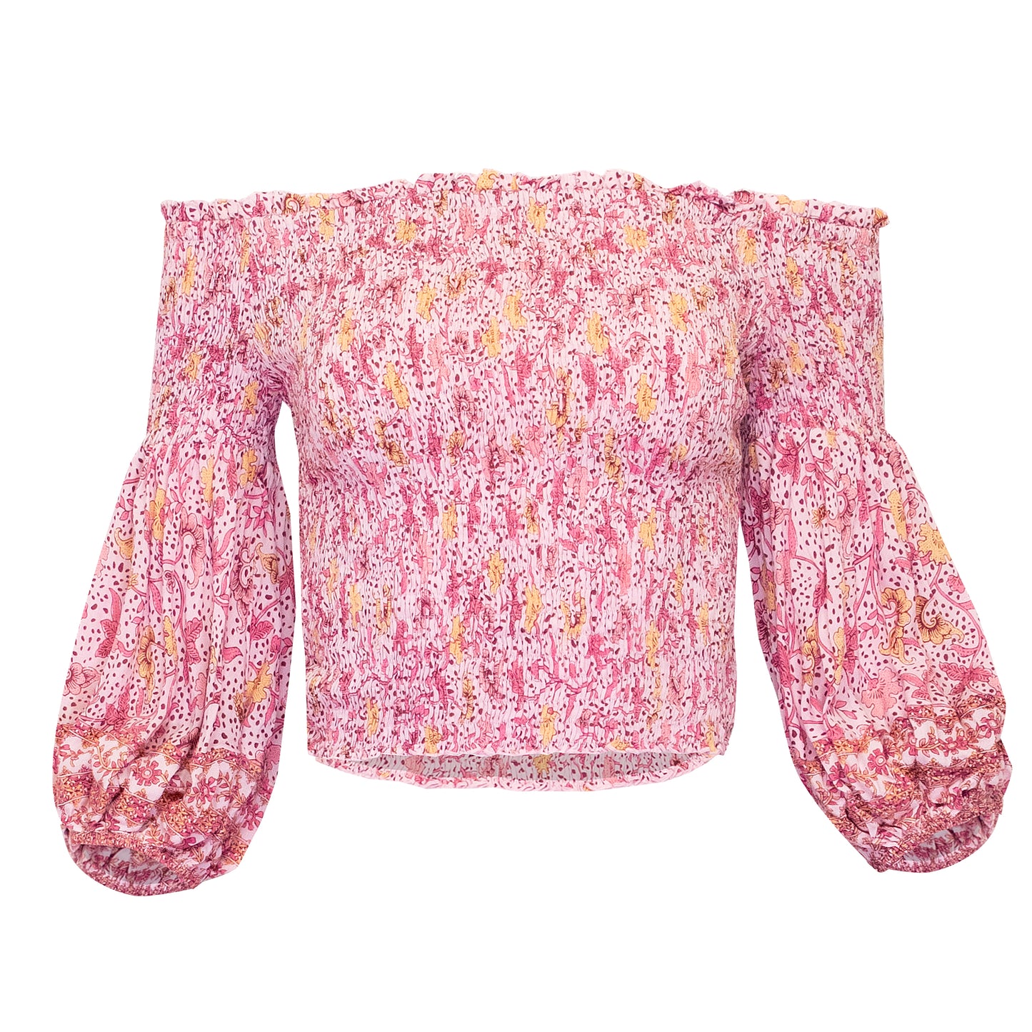 Load image into Gallery viewer, Top Ariel Smoched Pink Clary - Top
