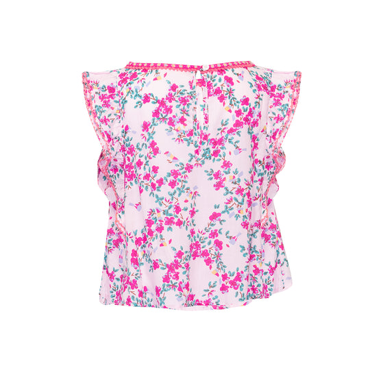Load image into Gallery viewer, Kids Amber Top Pink Kookoo Bird - Top
