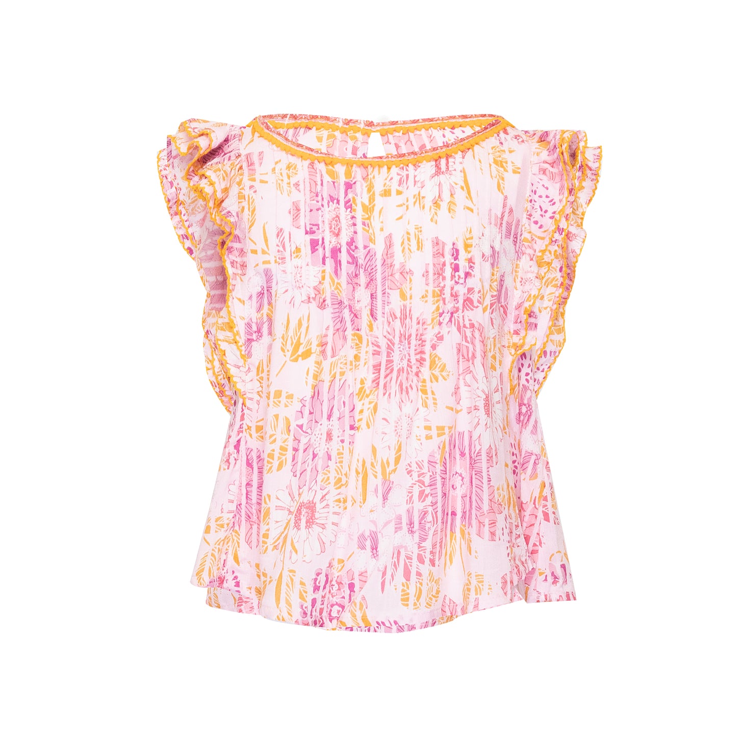 Load image into Gallery viewer, Kids Amber Top Pink Marigold - Top
