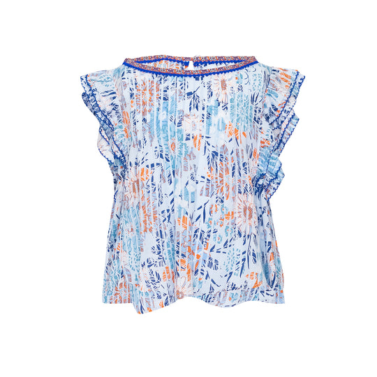 Load image into Gallery viewer, Kids Amber Top Sky Blue Marigold
