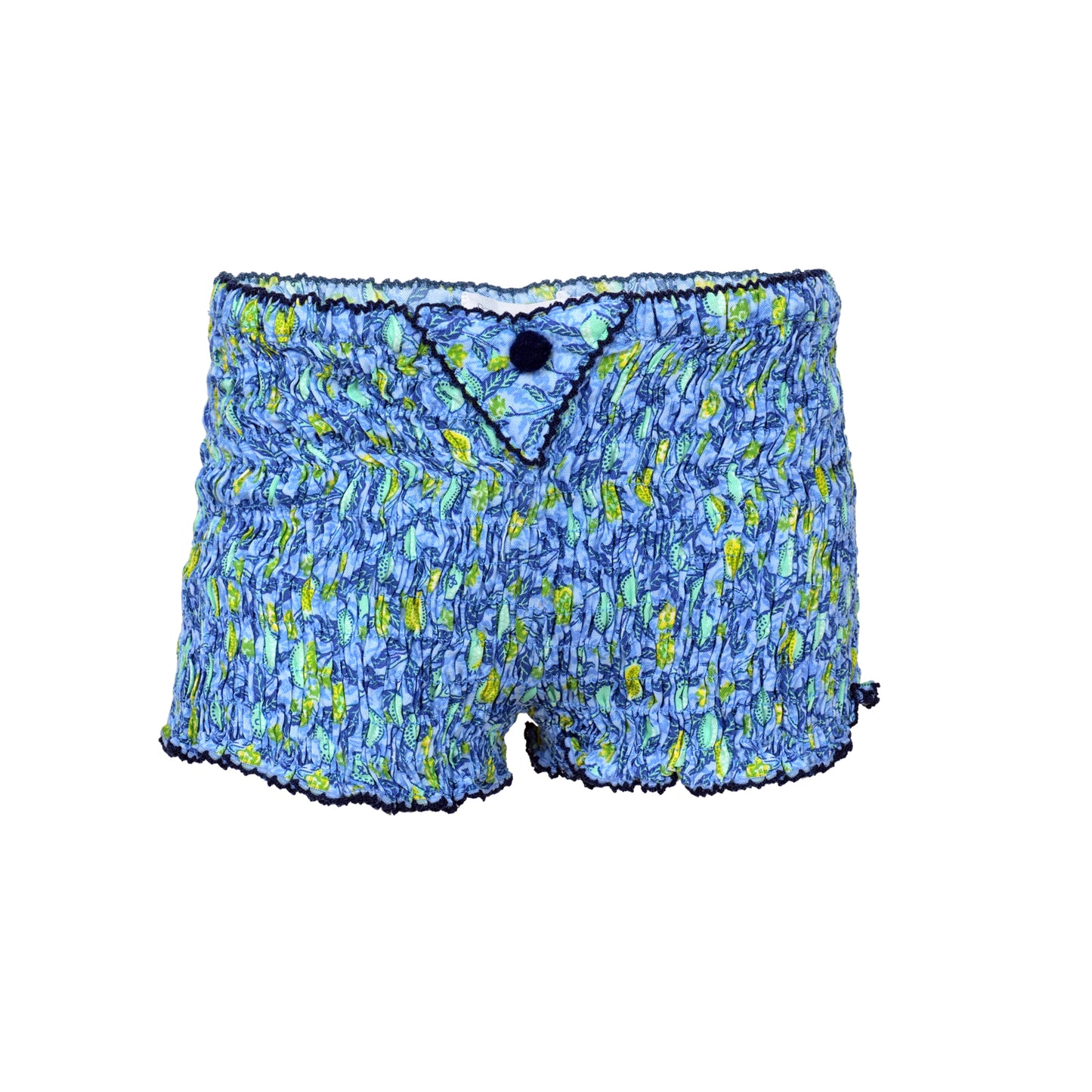 Kids V Shorts Blue/Lemon - Shorts