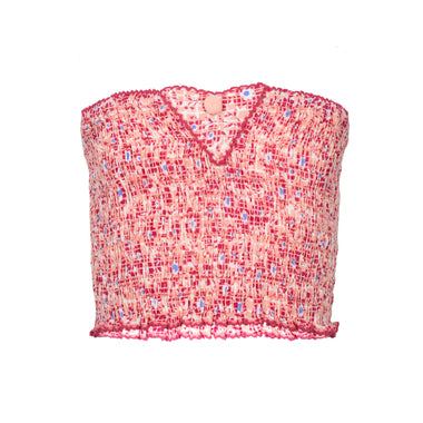 Kids Smocked Bandeau Top Pink Je T’aime - Top