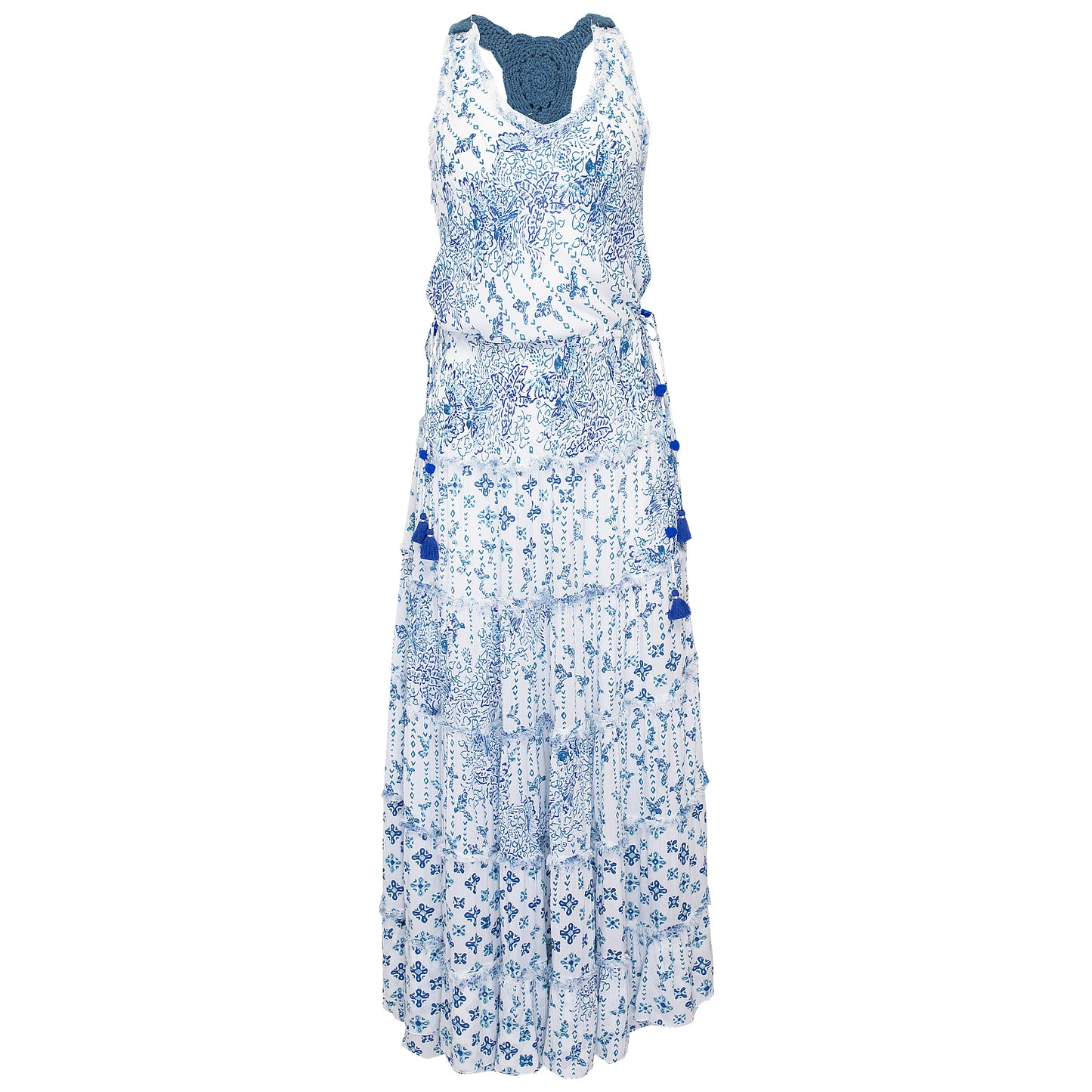 Load image into Gallery viewer, Long Dress Katie Blue Parrot - Dress
