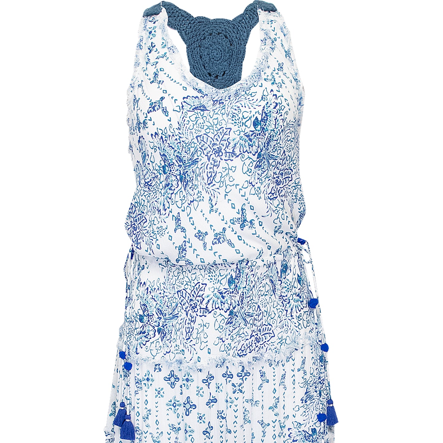 Load image into Gallery viewer, Long Dress Katie Blue Parrot - Dress
