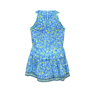 Mini Dress Mae V Kids Blue Lemon Viscose - Dress