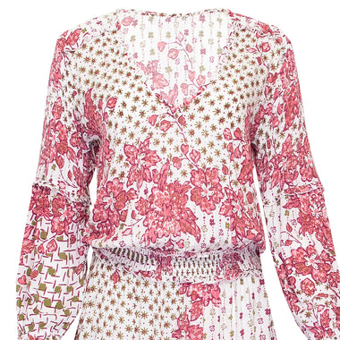 Mini Dress Ilona Long Sleeve Pink Edelweiss - Dress