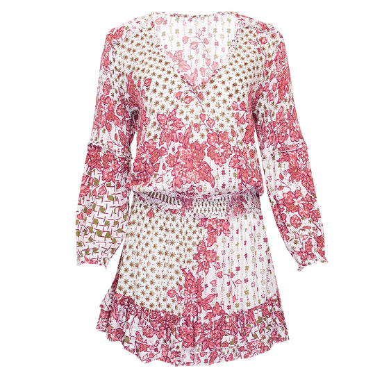 Load image into Gallery viewer, Mini Dress Ilona Long Sleeve Pink Edelweiss
