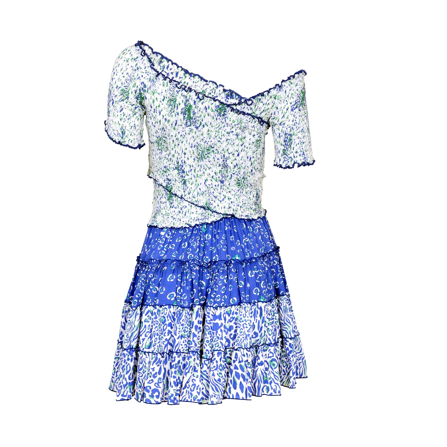 Load image into Gallery viewer, Mini Dress Soledad Blue St. Tropez Viscose - Dress
