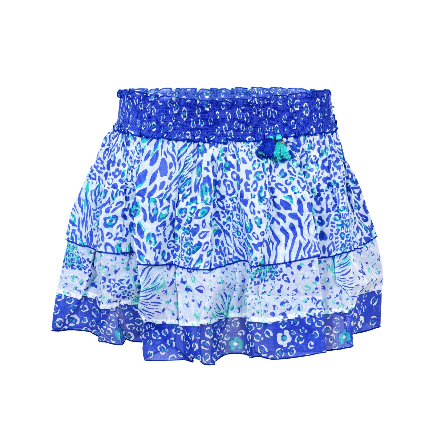 Load image into Gallery viewer, Mini Skirt Ariel Blue St. Tropez Cotton Mousseline - Skirt
