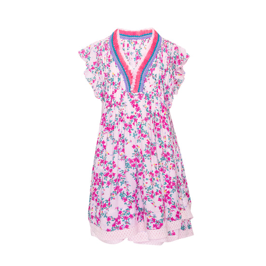 Sasha Mini Dress Kids Pink Kookoo Bird