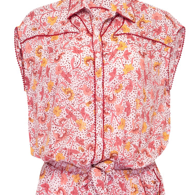 Short Jumpsuit Margo Pink Clary - Playsuit