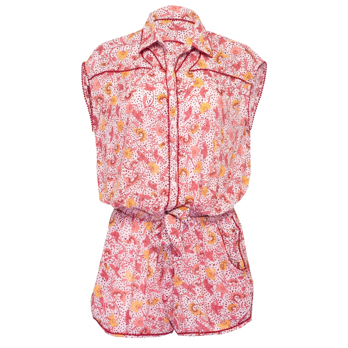 Load image into Gallery viewer, Short Jumpsuit Margo Pink Clary - Playsuit
