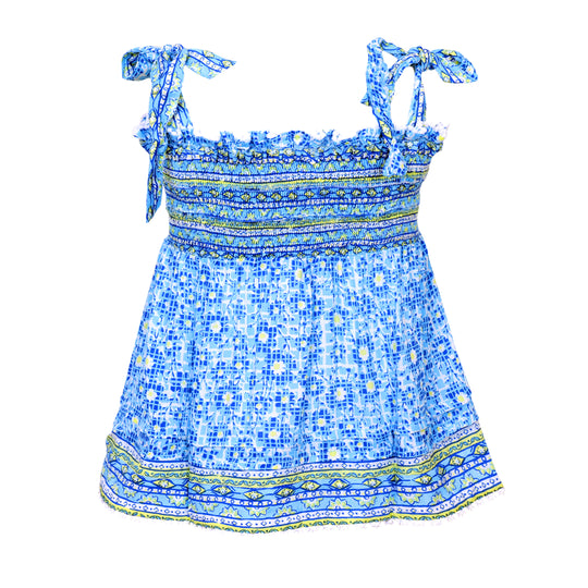 Kids Cindy V Top Blue Je T’aime - Top