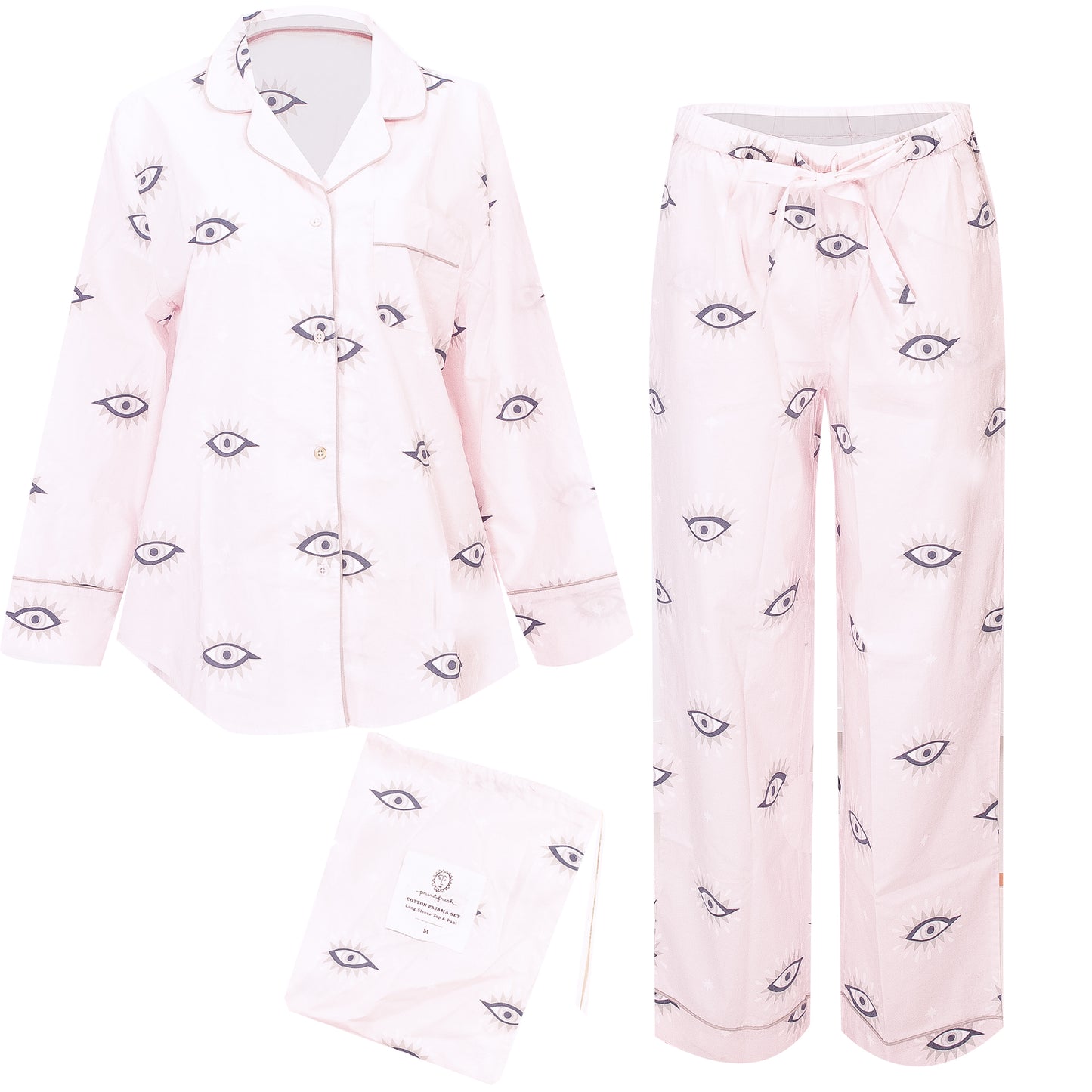 Load image into Gallery viewer, Eyes of the World Long Sleep Set Blush - Pajama
