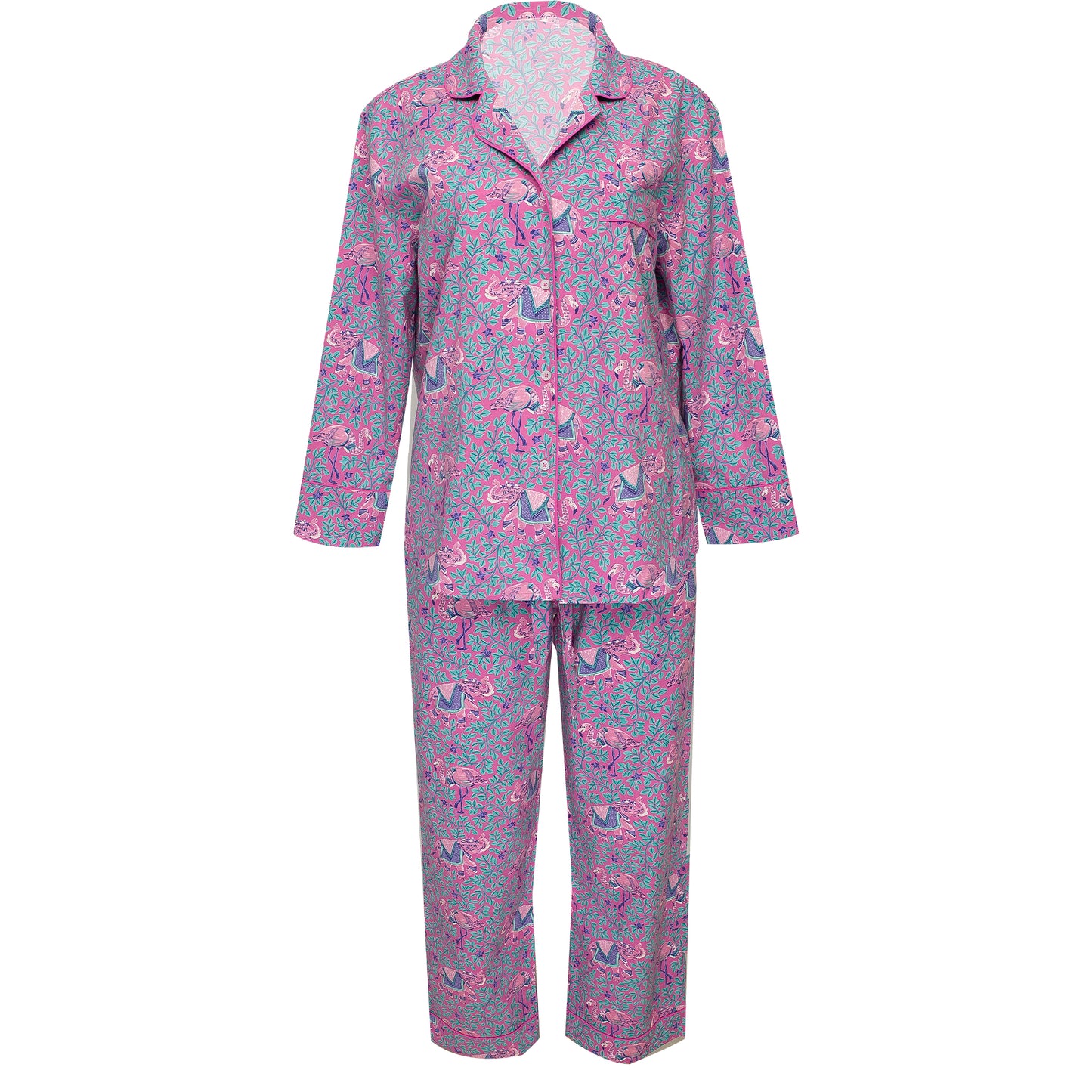 Flamenco Long Sleep Set Fuchsia