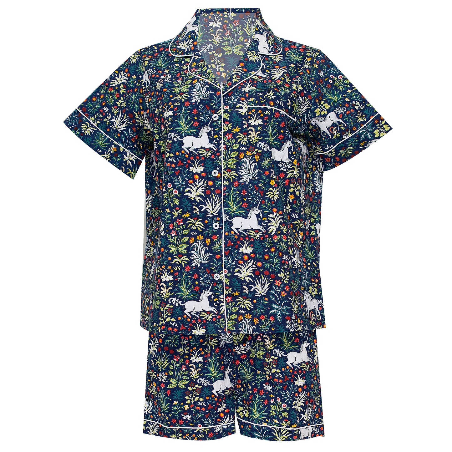Unicorn's Garden Short Sleep Set Indigo