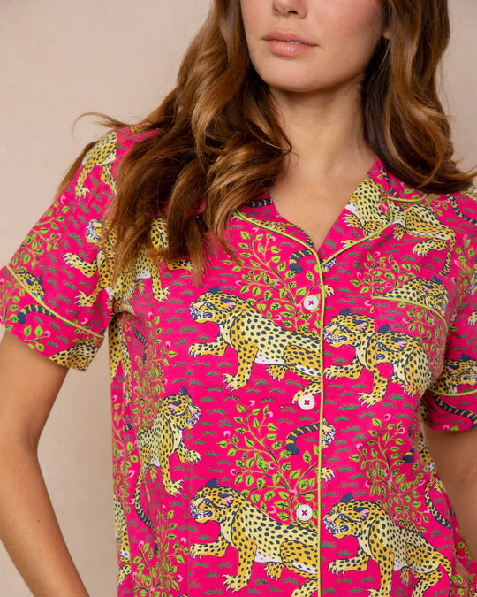 Bagheera Short Sleep Set Hot Pink - Pajama