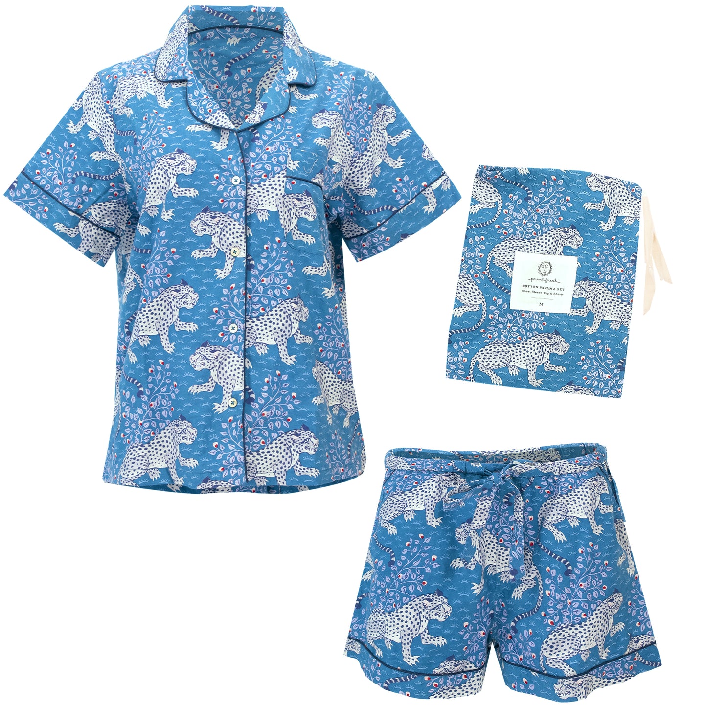 Load image into Gallery viewer, Bagheera Short Sleep Set Indigo - Pajama

