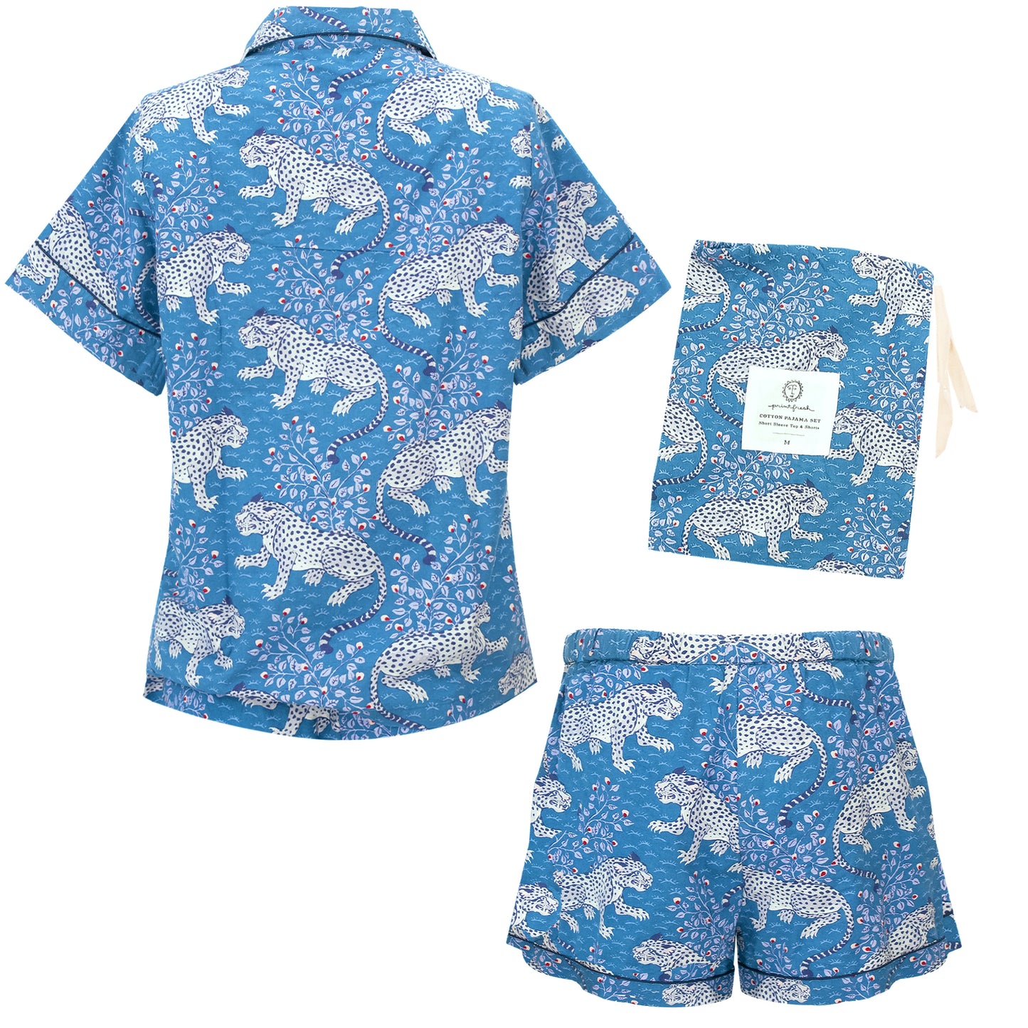 Load image into Gallery viewer, Bagheera Short Sleep Set Indigo - Pajama
