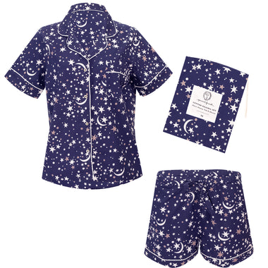Celestial Skies Short Sleep Set Navy - Pajama