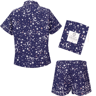 Celestial Skies Short Sleep Set Navy - Pajama