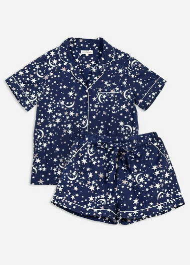 Celestial Skies Short Sleep Set Navy - Pajama