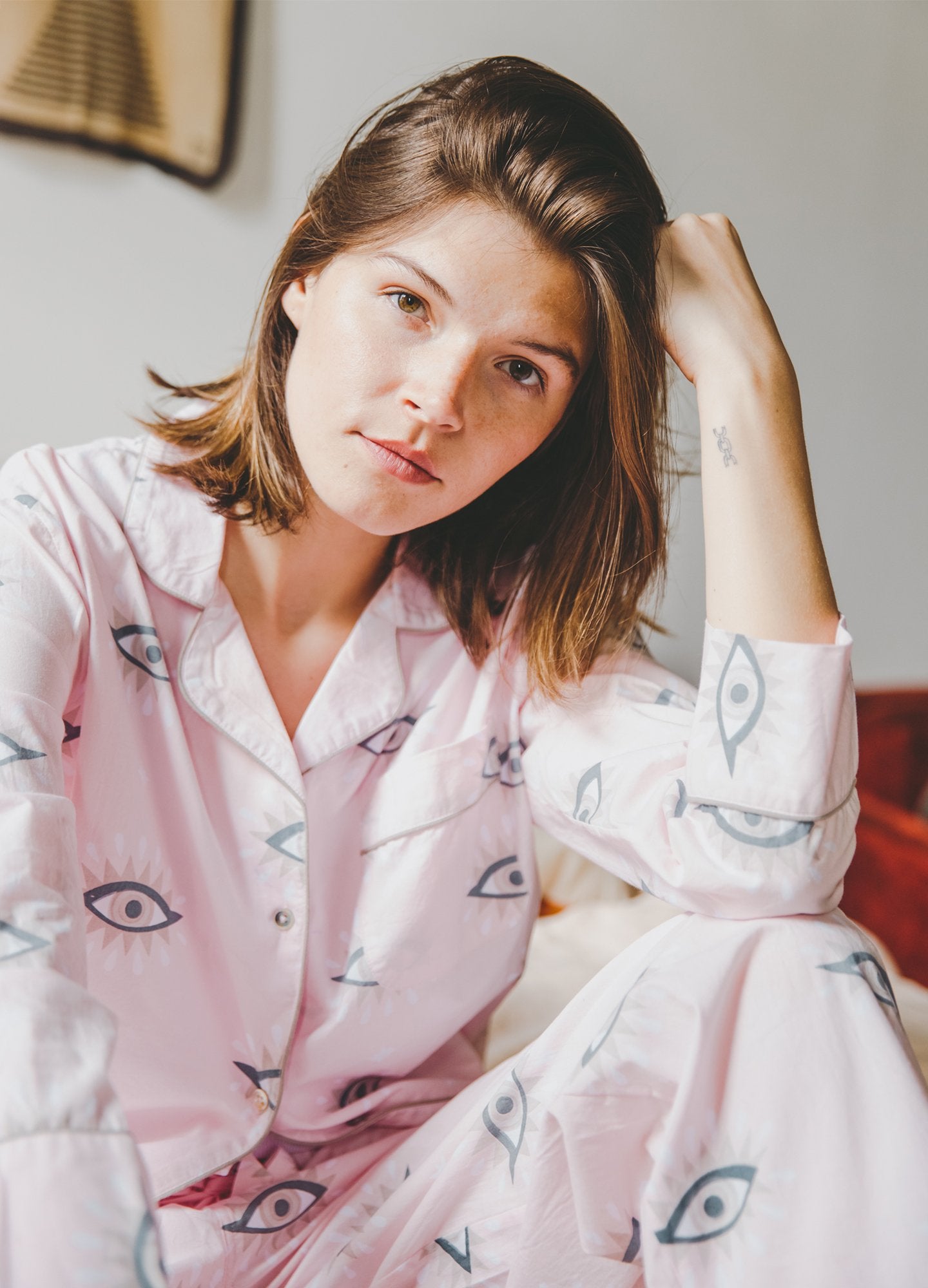 Load image into Gallery viewer, Eyes of the World Long Sleep Set Blush - Pajama
