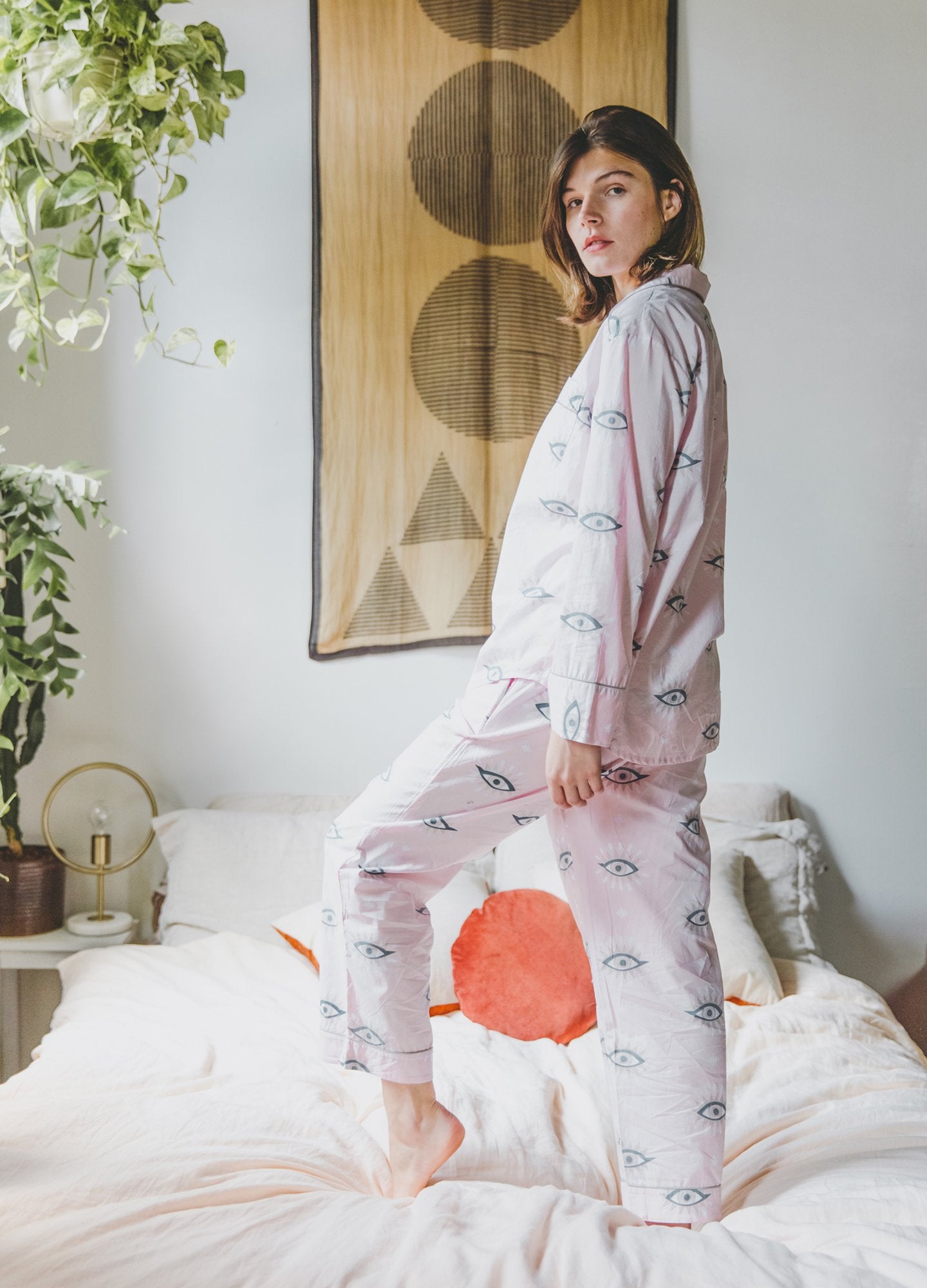 Load image into Gallery viewer, Eyes of the World Long Sleep Set Blush - Pajama
