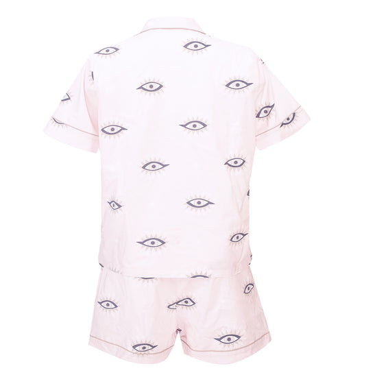 Load image into Gallery viewer, Eyes Of The World Short Sleep Set Blush
