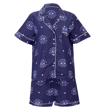 Eyes Of The World Short Sleep Set Navy - Pajama