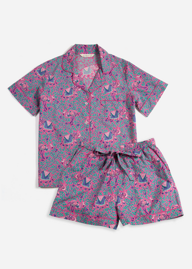 Flamenco Short Sleep Set Fuchsia - Pajama