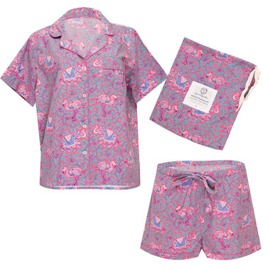 Flamenco Short Sleep Set Fuchsia - Pajama