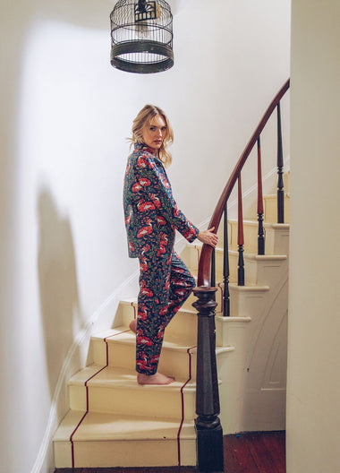 Queen Lotus Long Set Indigo - Pajama