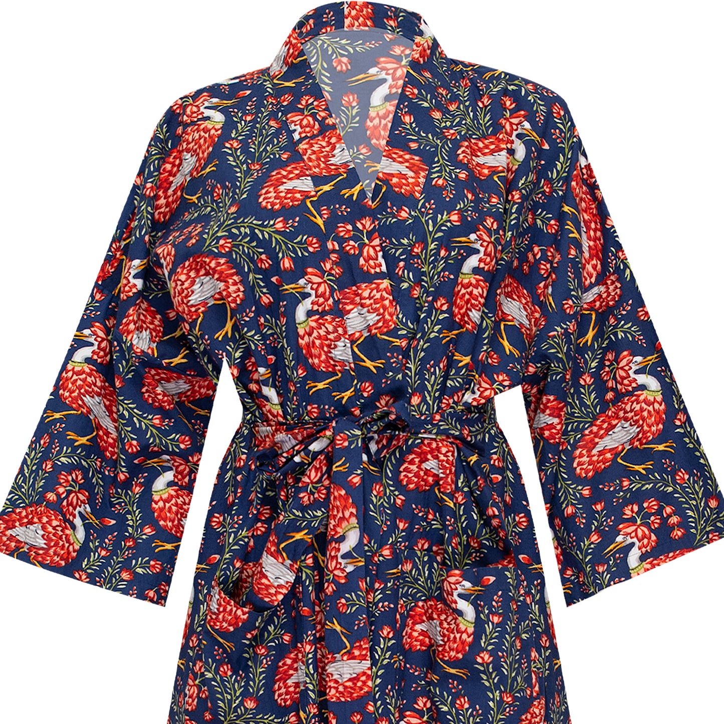 Queen Lotus Robe Indigo