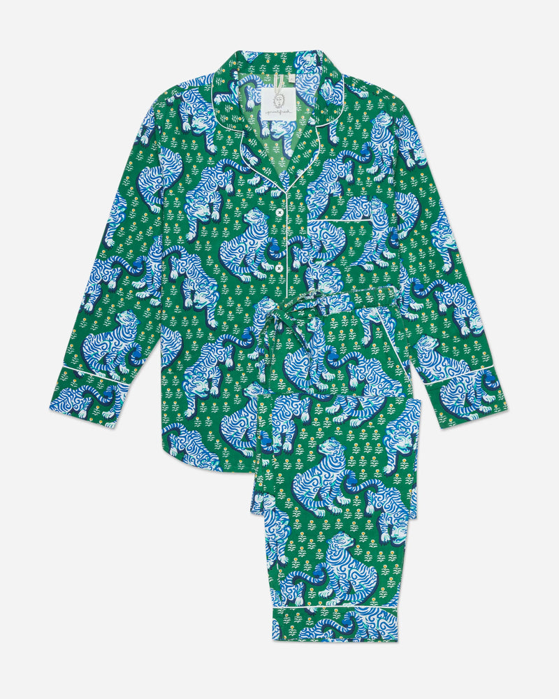 Tiger Queen Long Sleep Set Jade