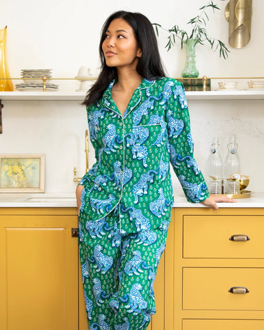 Tiger Queen Long Sleep Set Jade - Pajama