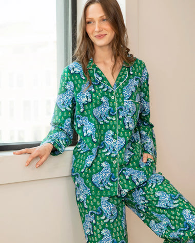 Tiger Queen Long Sleep Set Jade - Pajama