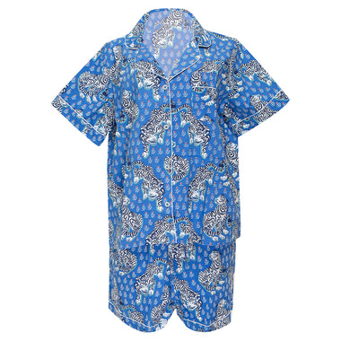 Tiger Queen Short Sleep Set Cornflower - Pajama