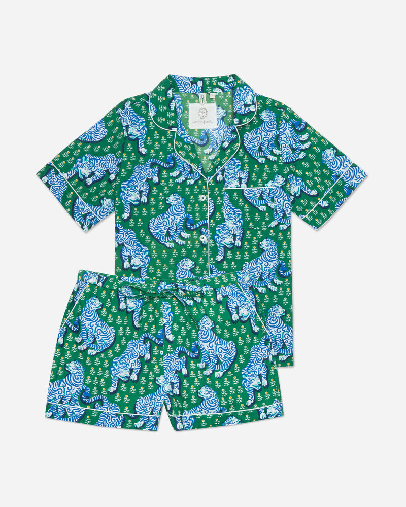 Tiger Queen Short Sleep Set Jade
