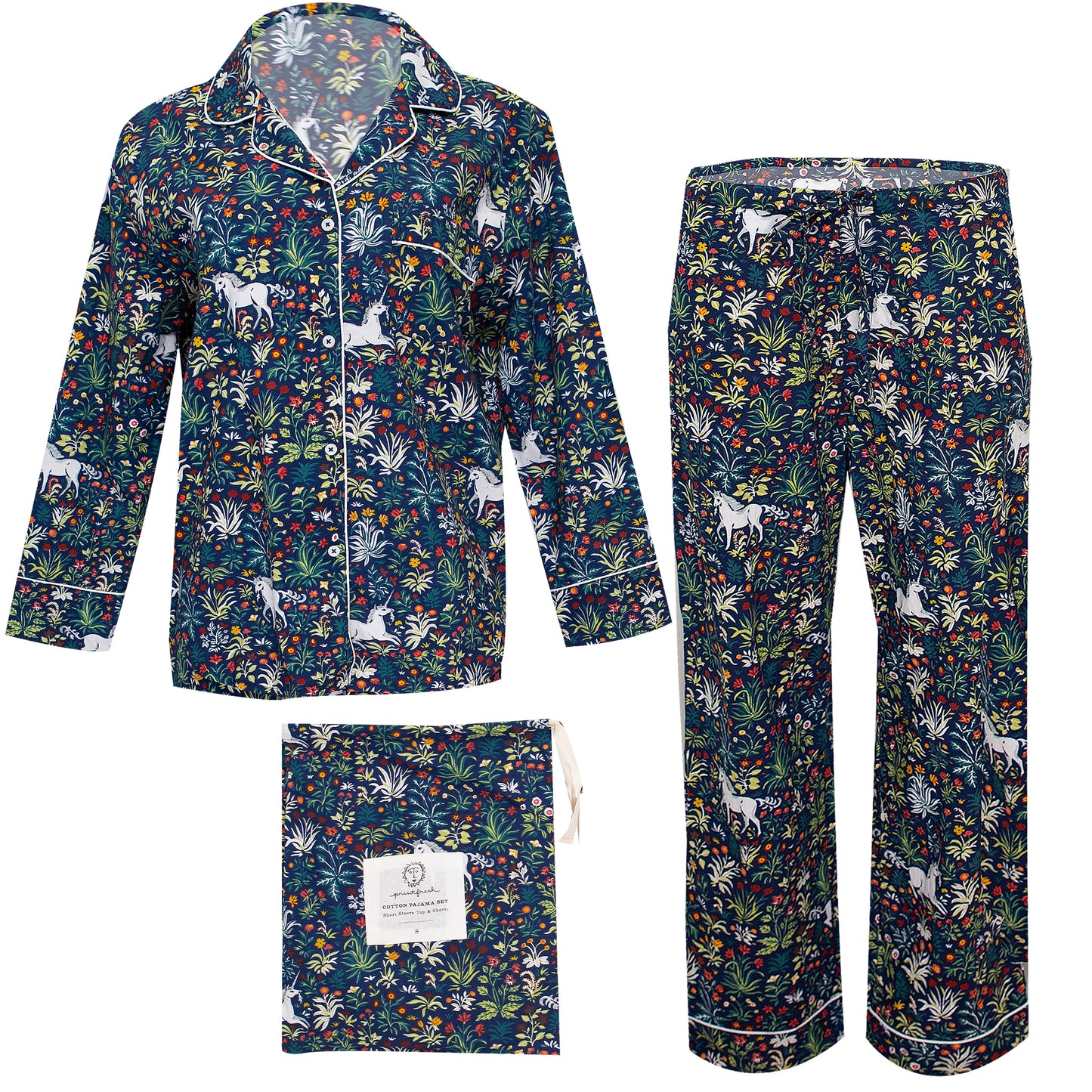 Unicorn's Garden Long Set Indigo