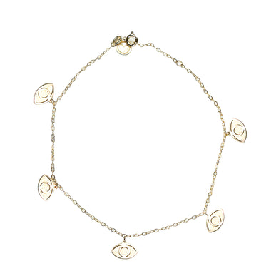 18KT Gold Eye Anklet - Anklet
