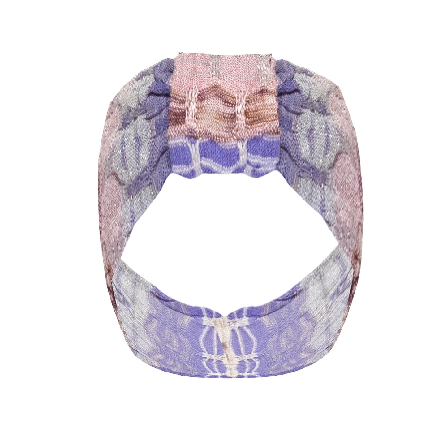 Headband in Honeycomb Knit Purple