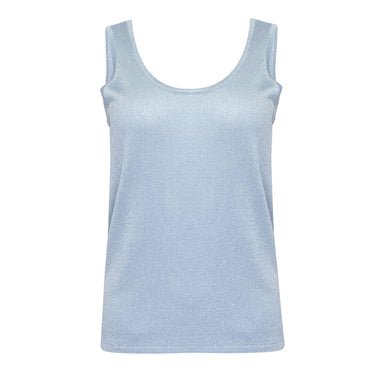 Solid Colour Tank Top In Astro Blue - Top
