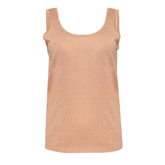 Solid Colour Tank Top Peach