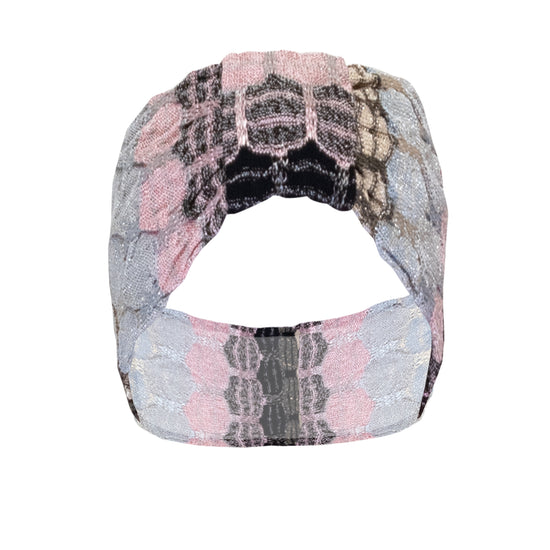 Headband in Honeycomb Knit Black