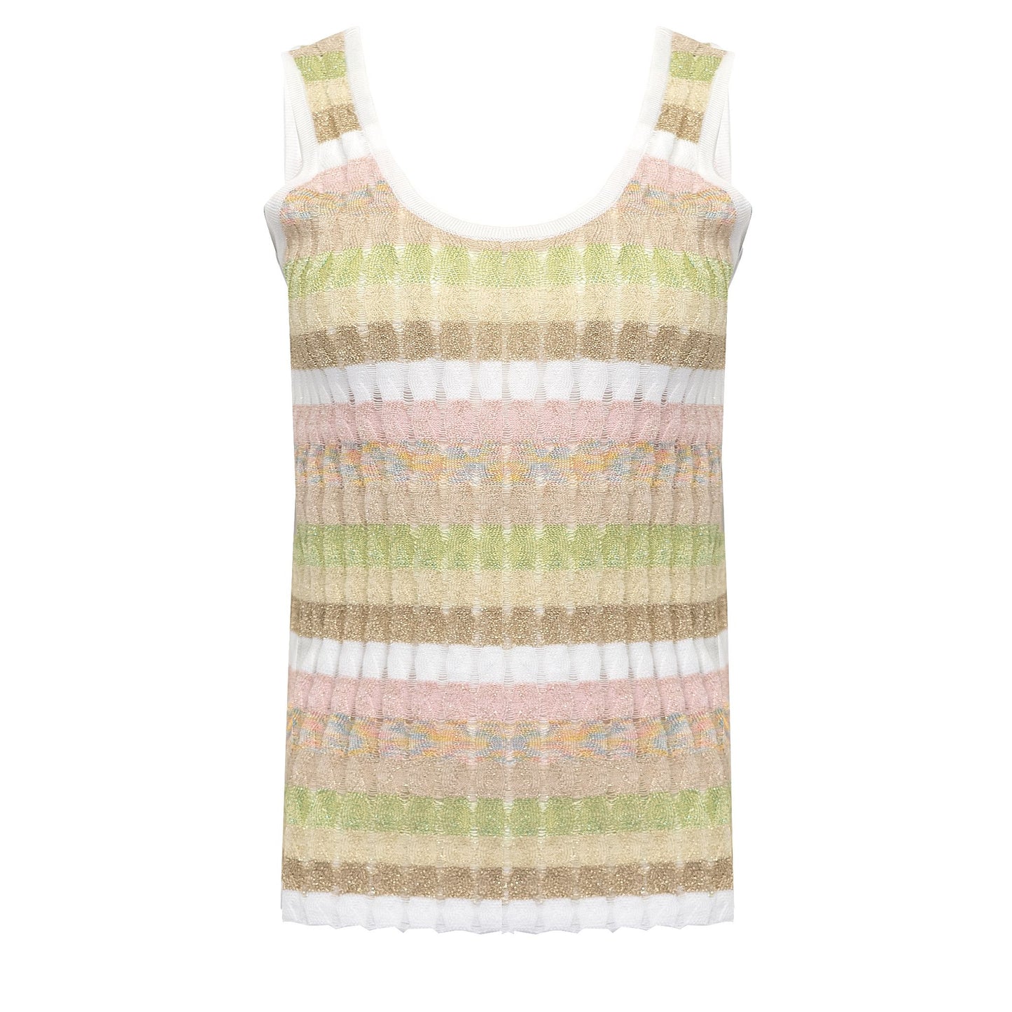 Load image into Gallery viewer, Tank Top in Racking Knit White/Mint

