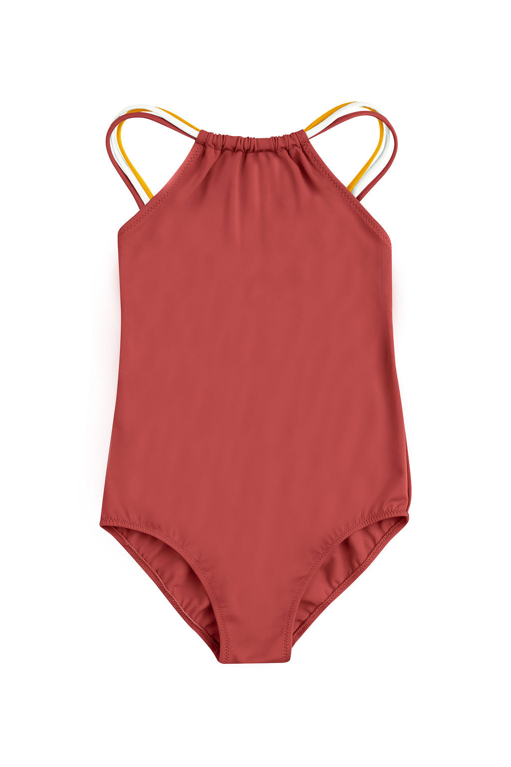 Load image into Gallery viewer, Girls One Piece Swimsuit in Terracotta | Folpetto
